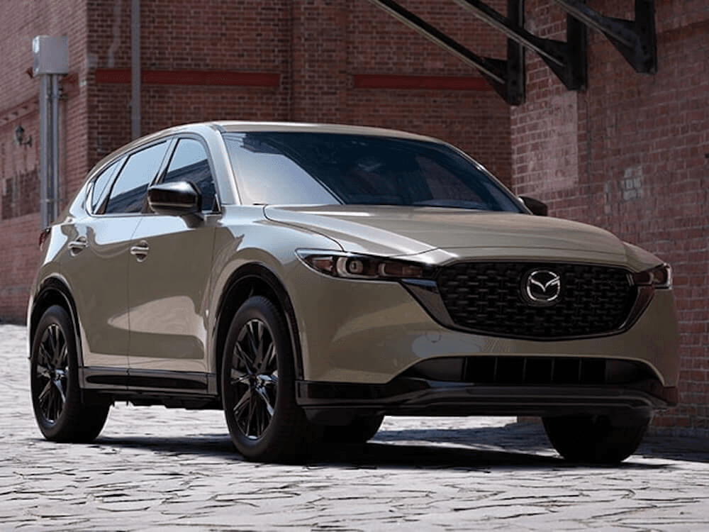 vue 3/4 avant du Mazda CX-5 2025 modèle Kuna.